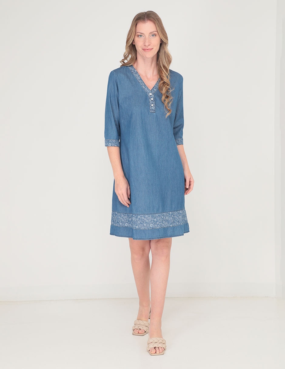 Vestido a la rodilla casual para mujer