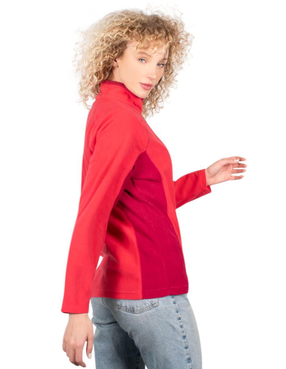 Sudadera con cuello a contraste para mujer 3