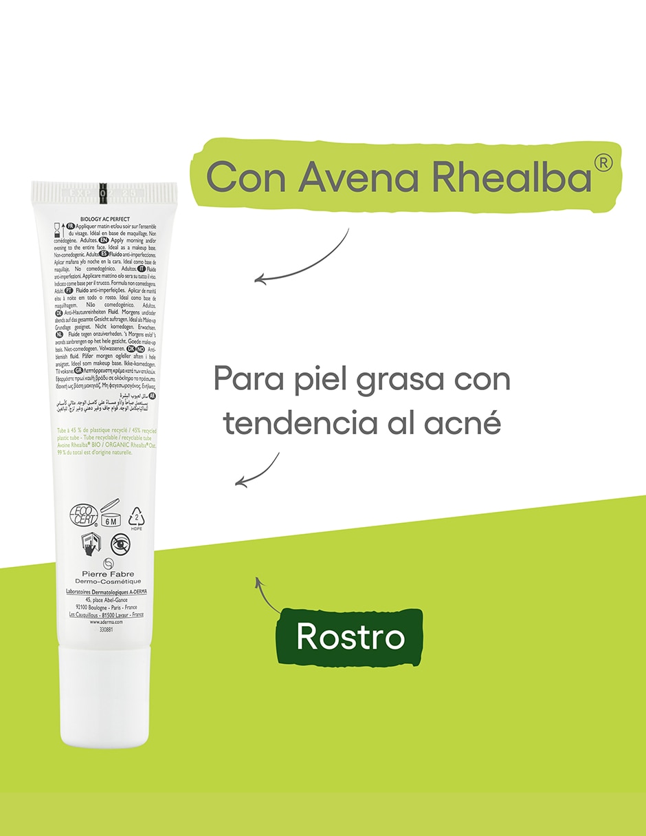 Crema para rostro y cuerpo recomendada para acné día y noche Biology para piel grasa 5