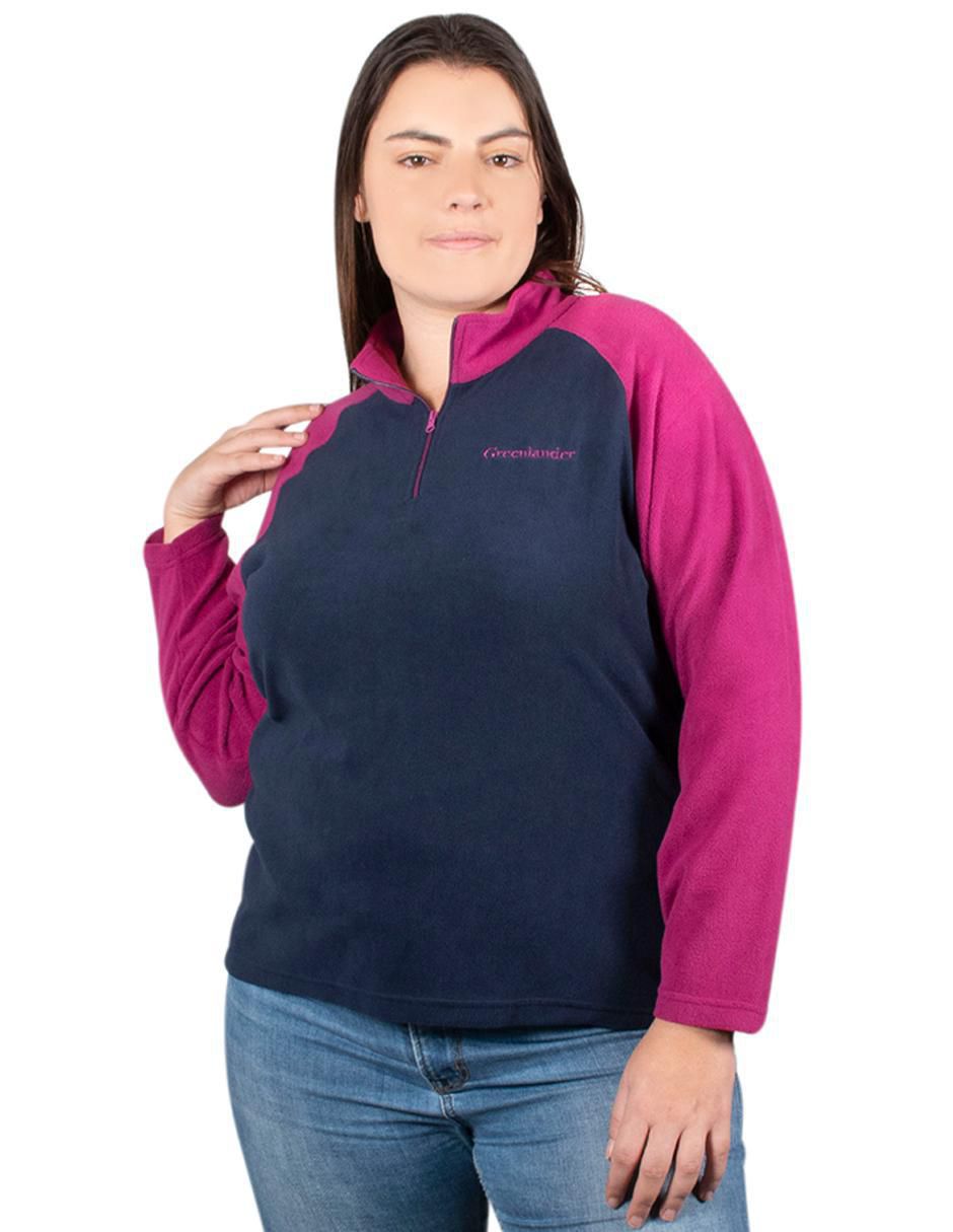 Sudadera con cuello a contraste para mujer 4