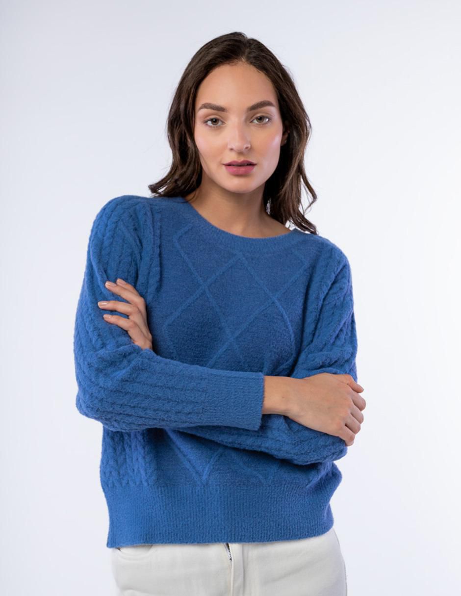Suéter cuello redondo para mujer