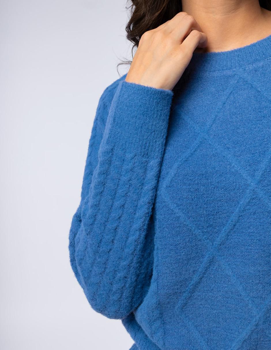 Suéter cuello redondo para mujer