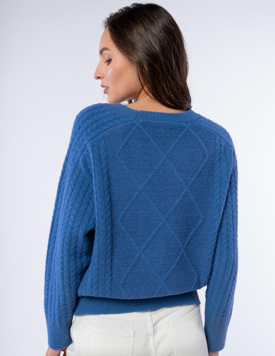 Suéter cuello redondo para mujer