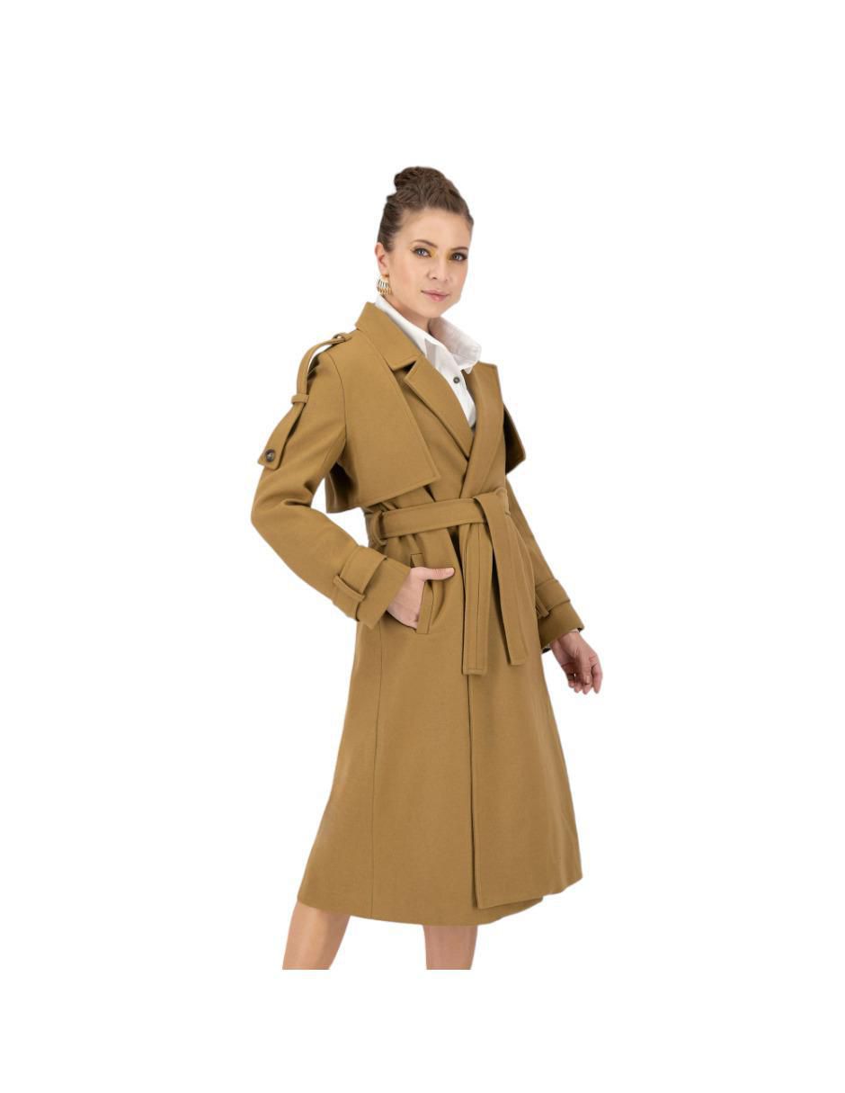 Abrigo de lana cruzado para mujer 1