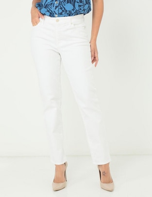 Jeans slim corte cintura para mujer