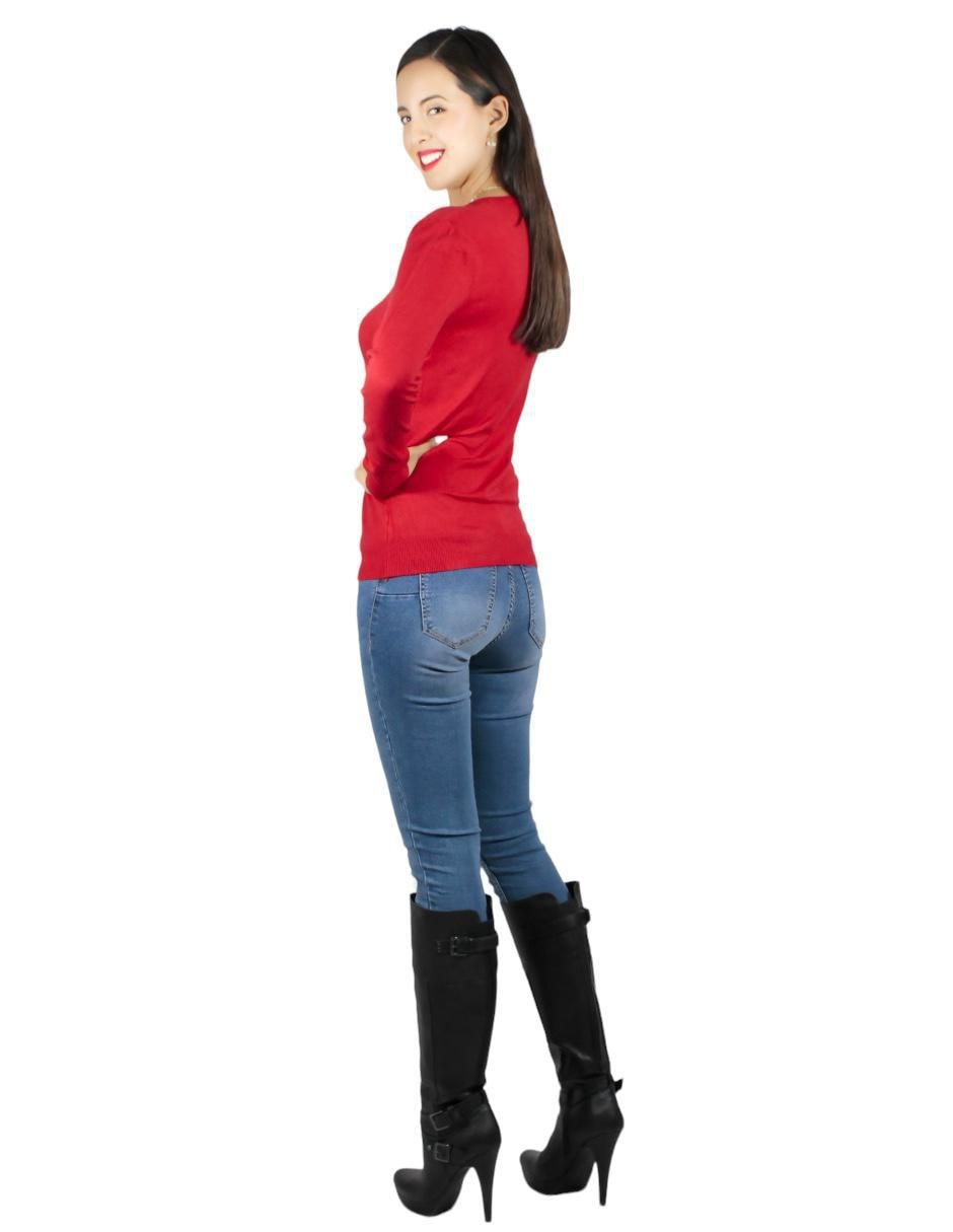 Suéter cuello v para mujer 3