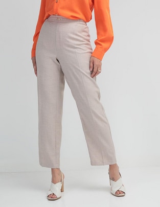Pantalón de vestir straight para mujer Pantalón de vestir straight para mujer