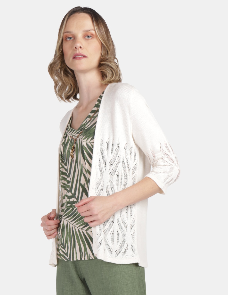 Suéter cuello v para mujer