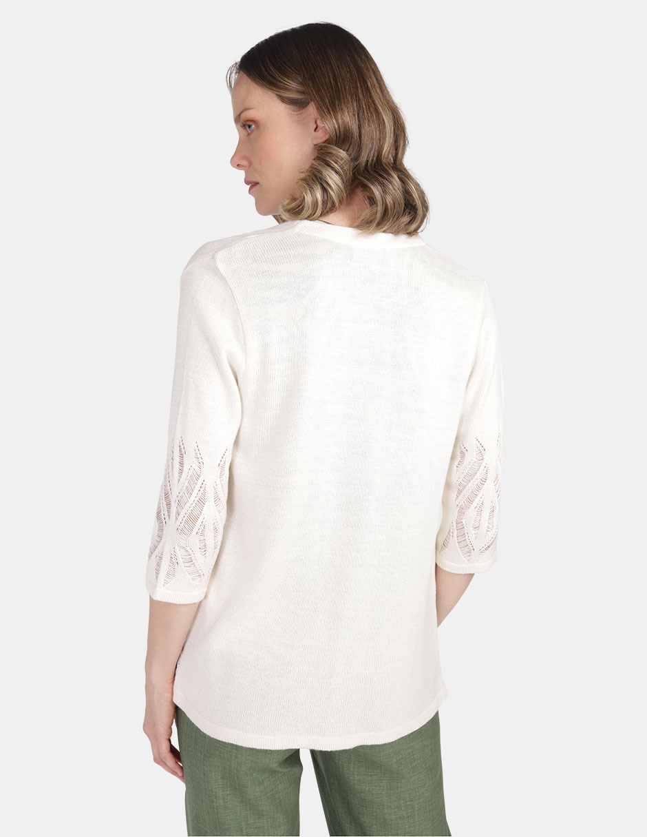 Suéter cuello v para mujer