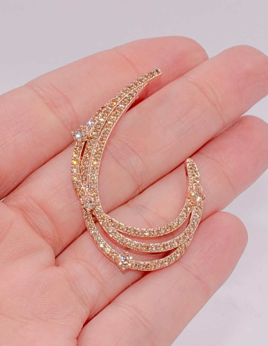 Aretes con acabado baño de oro rosa 3