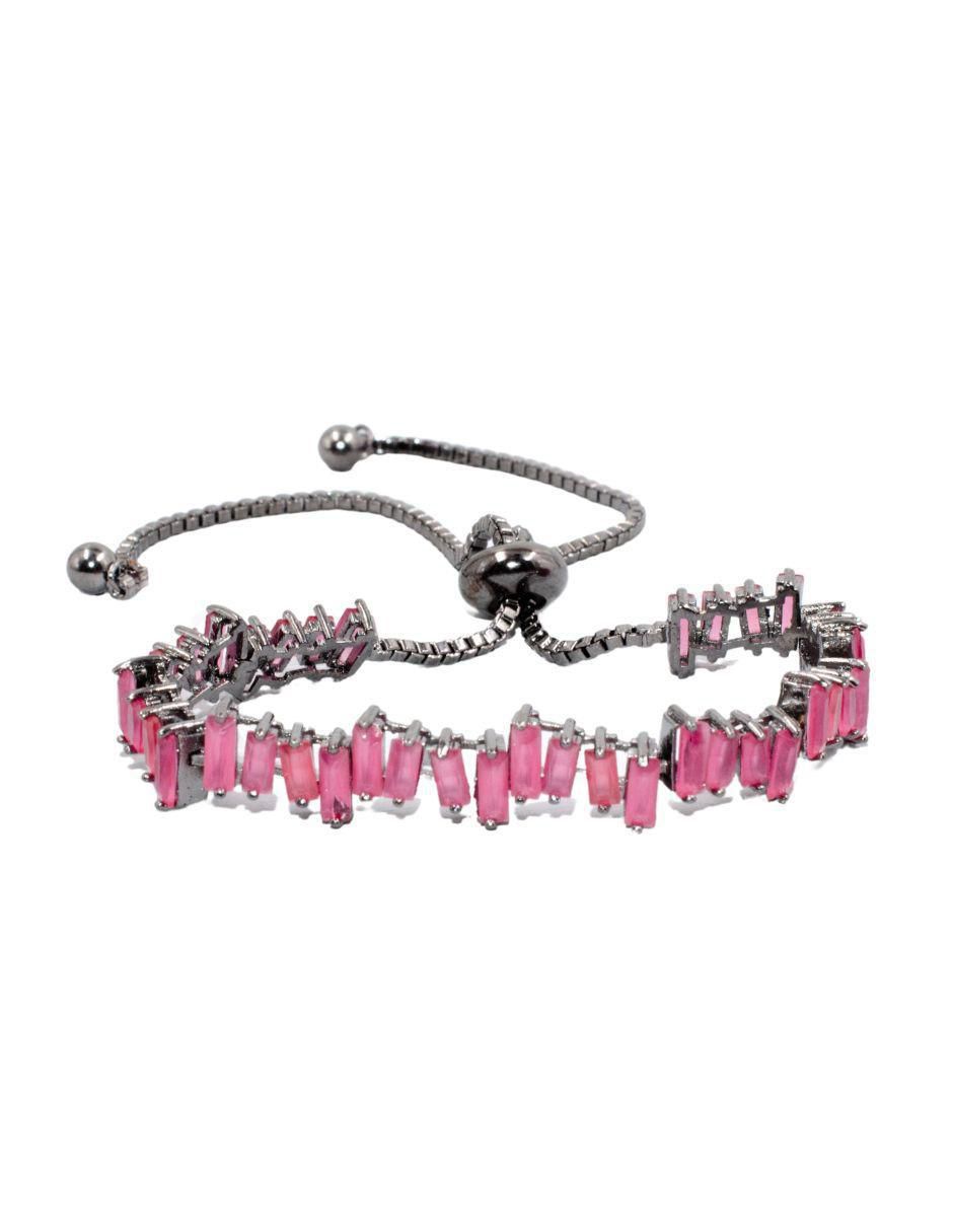 Pulsera Eri con acabado baño rodio