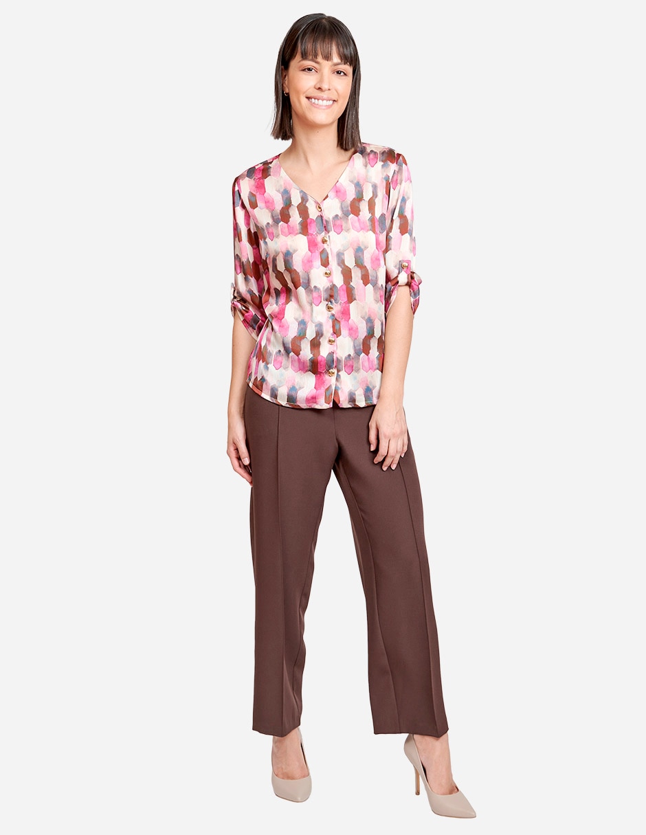 Pantalón de vestir straight para mujer