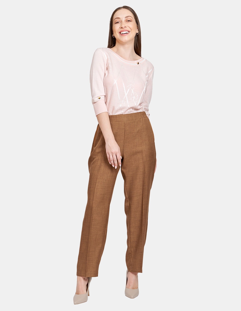 Pantalón de vestir straight para mujer