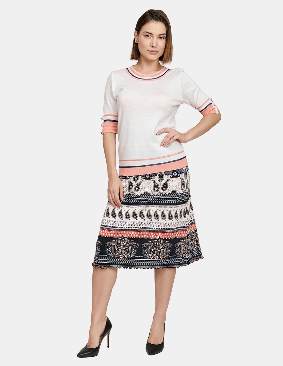 Blusa manga corta para mujer