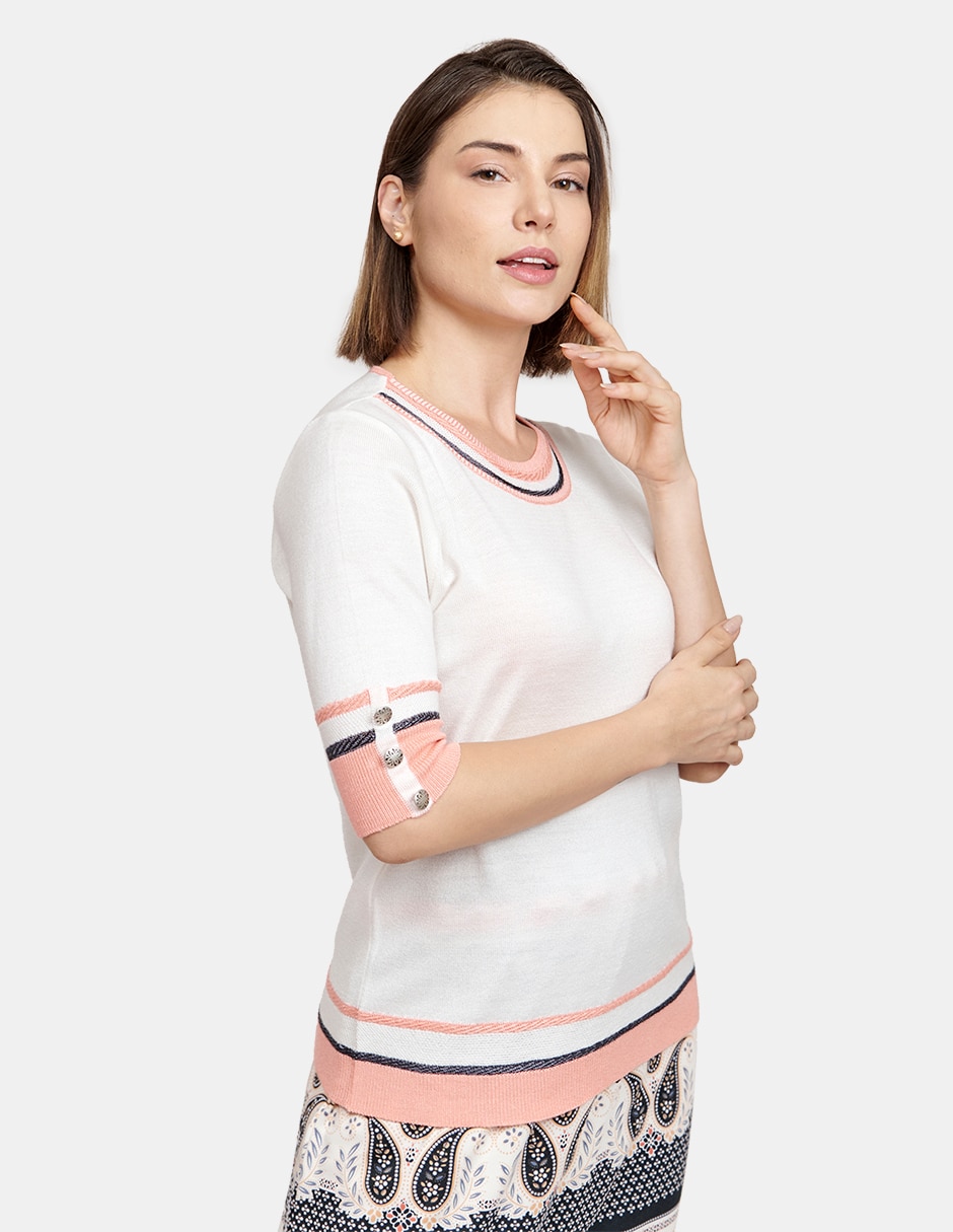 Blusa manga corta para mujer