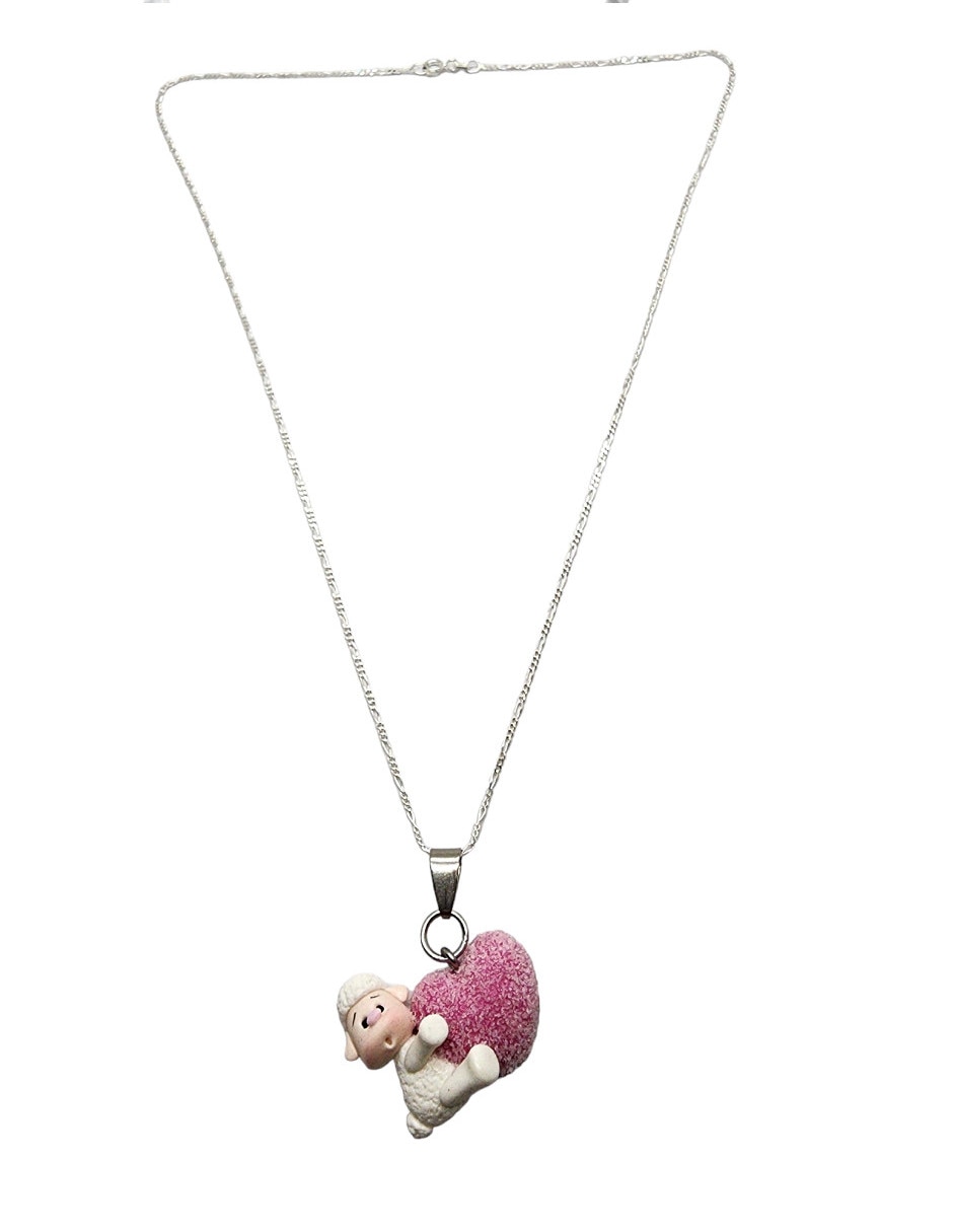Collar Animalitos Corazón de plata P 925