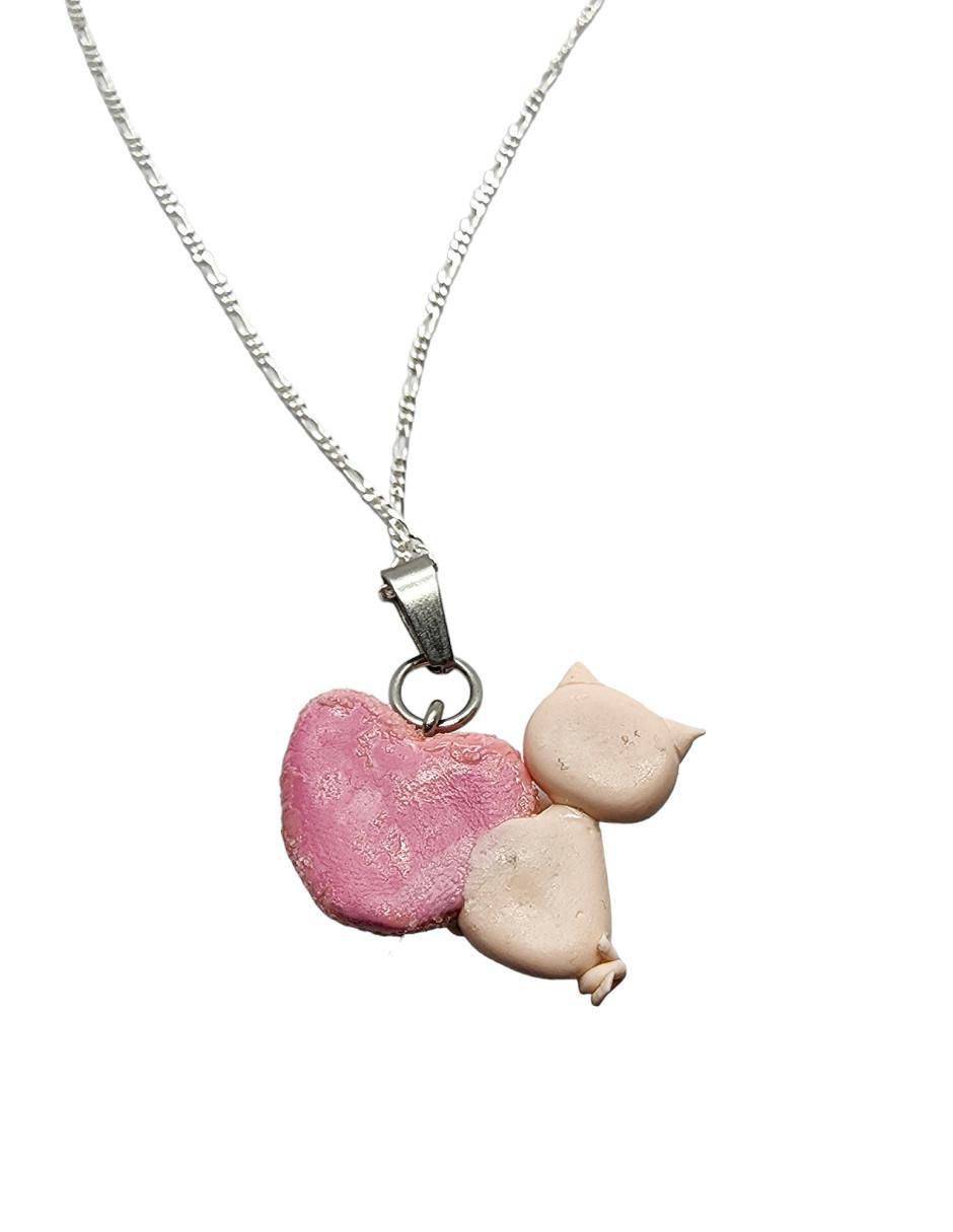 Collar Animalitos Corazón de plata P 925 2