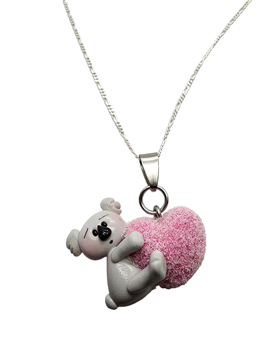 Collar de oso Animalitos Corazón de plata P 925 Collar de oso Animalitos Corazón de plata P 925