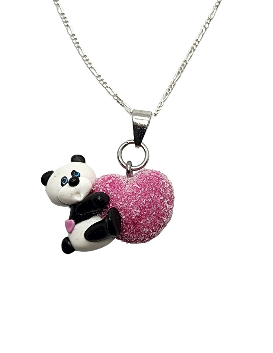 Collar de oso Animalitos Corazón de plata P 925 Collar de oso Animalitos Corazón de plata P 925