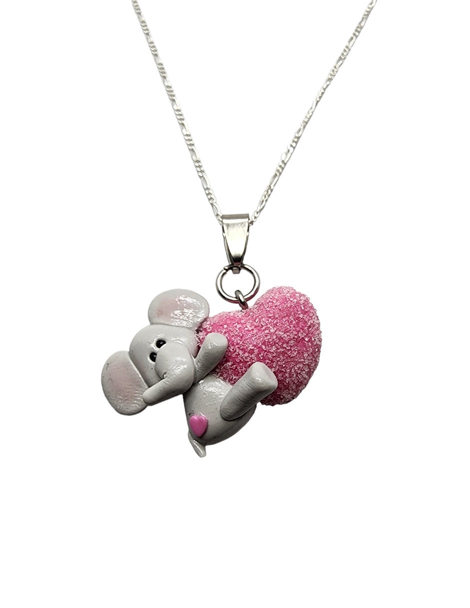 Collar de elefante Animalitos Corazón de plata P 925 Collar de elefante Animalitos Corazón de plata P 925