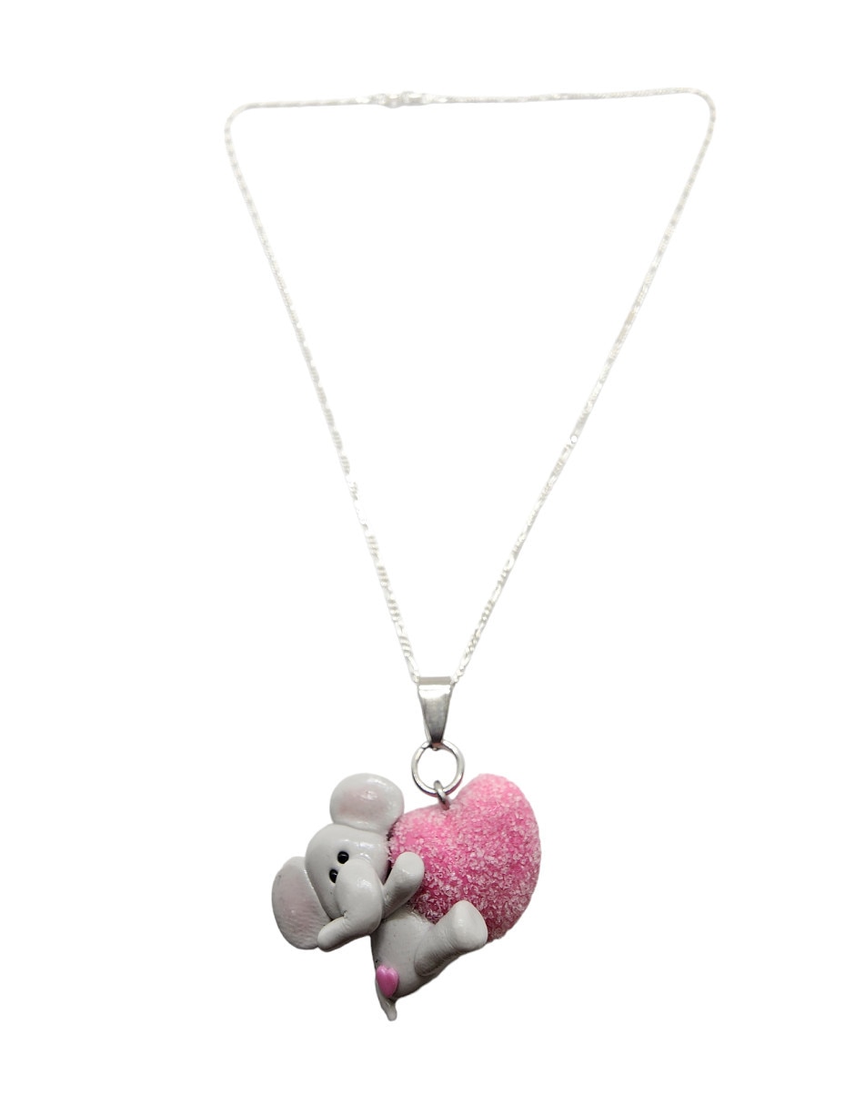 Collar de elefante Animalitos Corazón de plata P 925 3