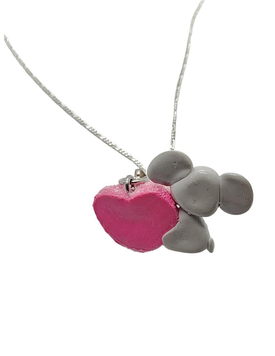 Collar de elefante Animalitos Corazón de plata P 925 2