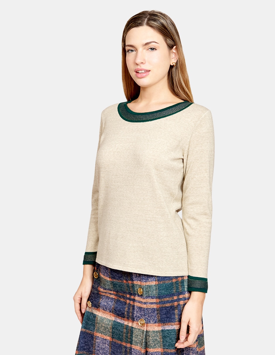 Blusa manga larga para mujer