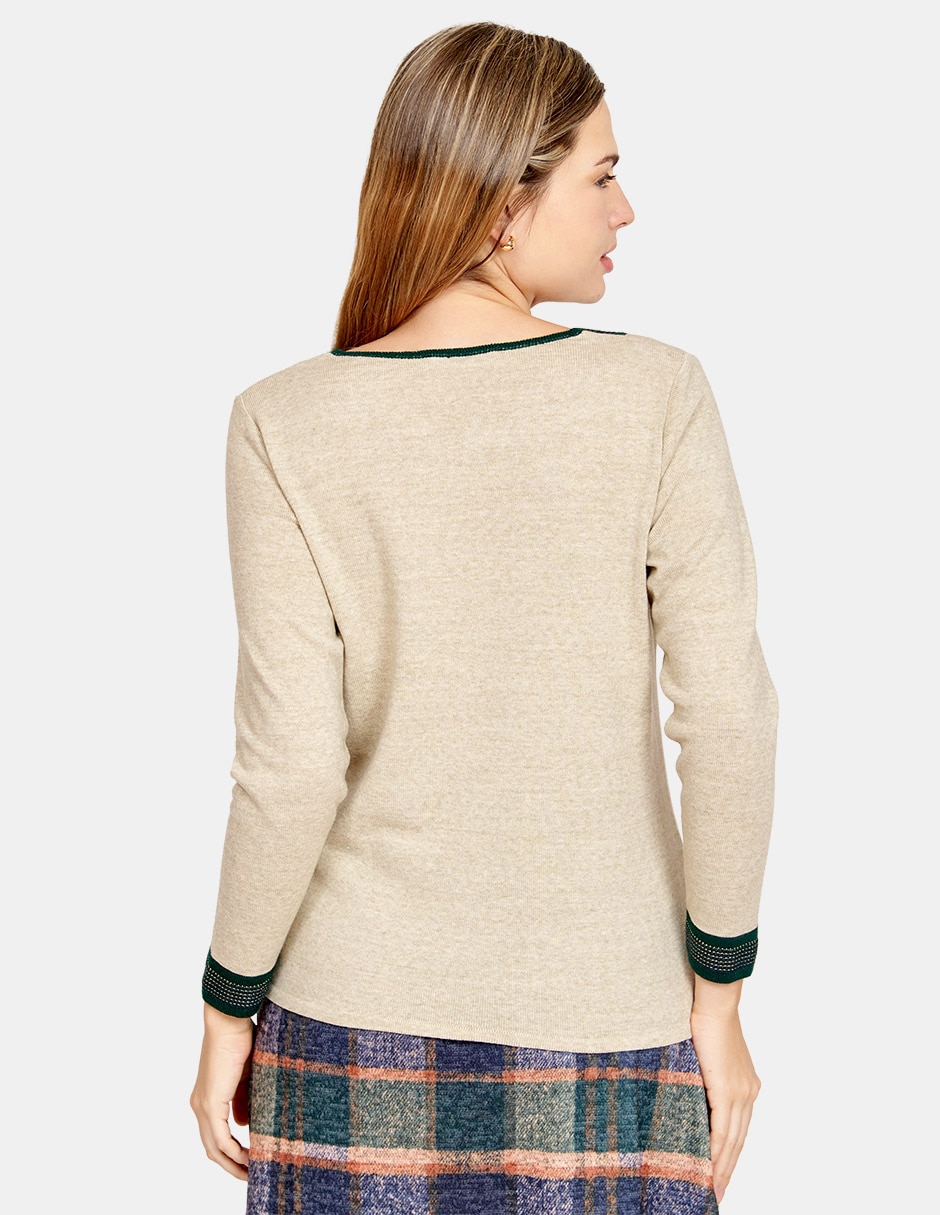 Blusa manga larga para mujer