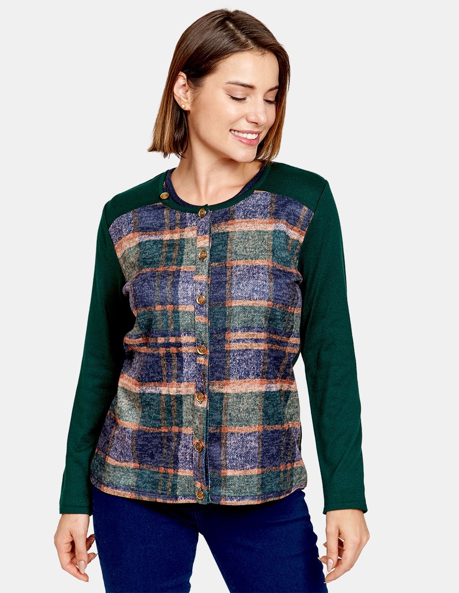 Suéter cuello redondo para mujer