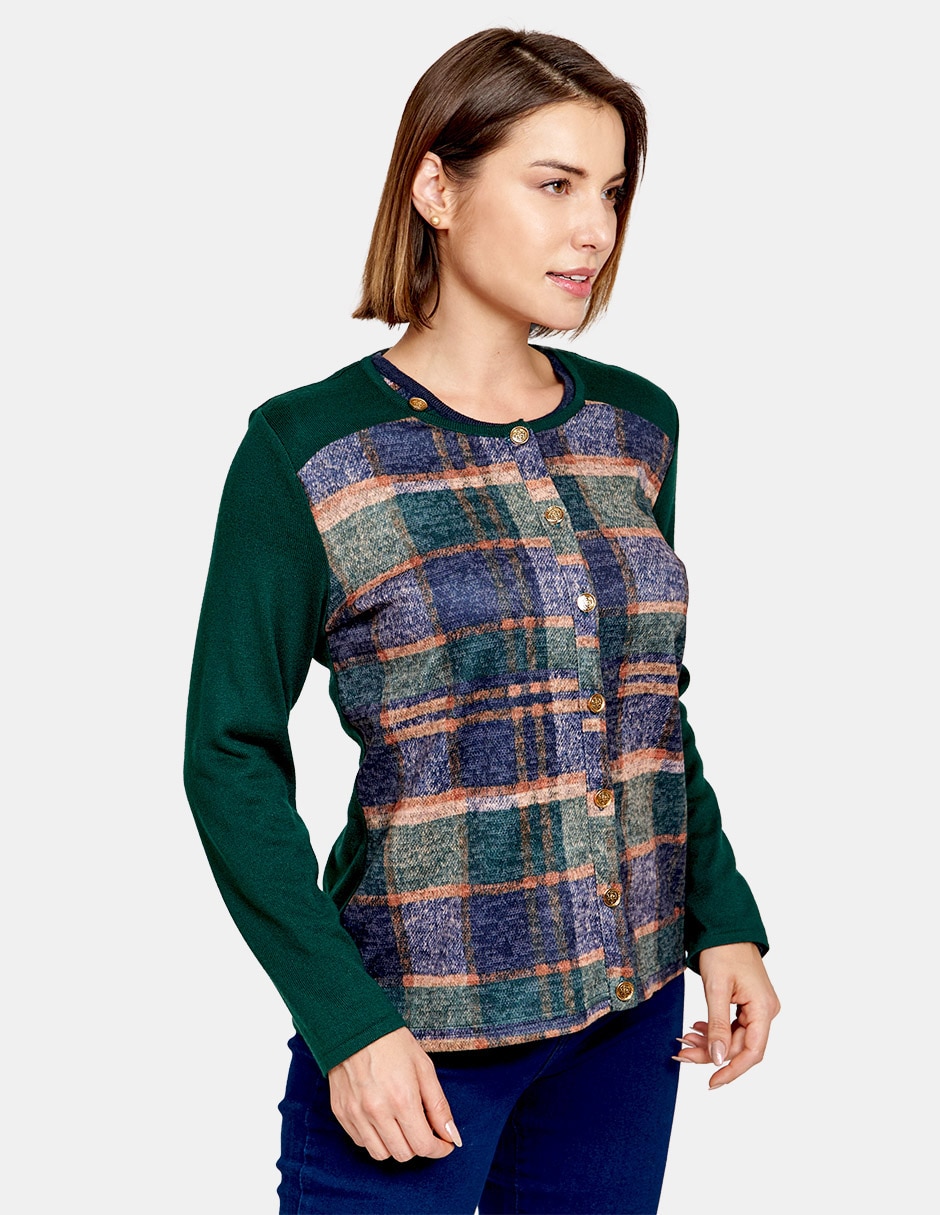 Suéter cuello redondo para mujer