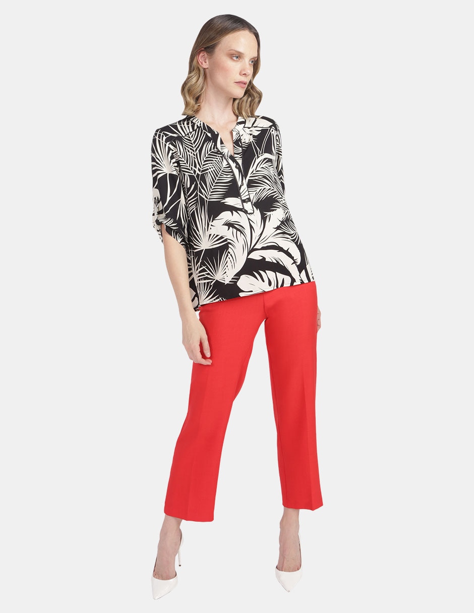 Pantalón de vestir straight para mujer 4