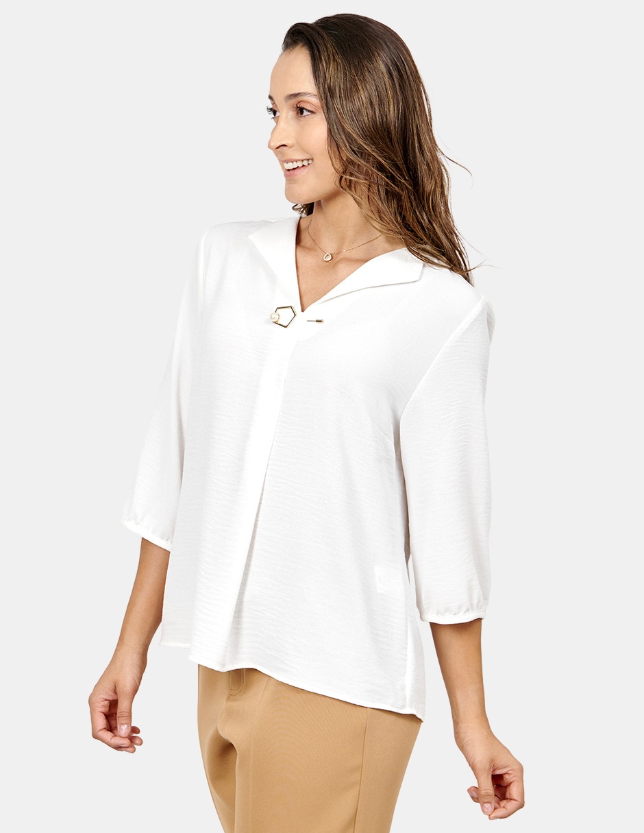 Blusa manga 3/4 para mujer