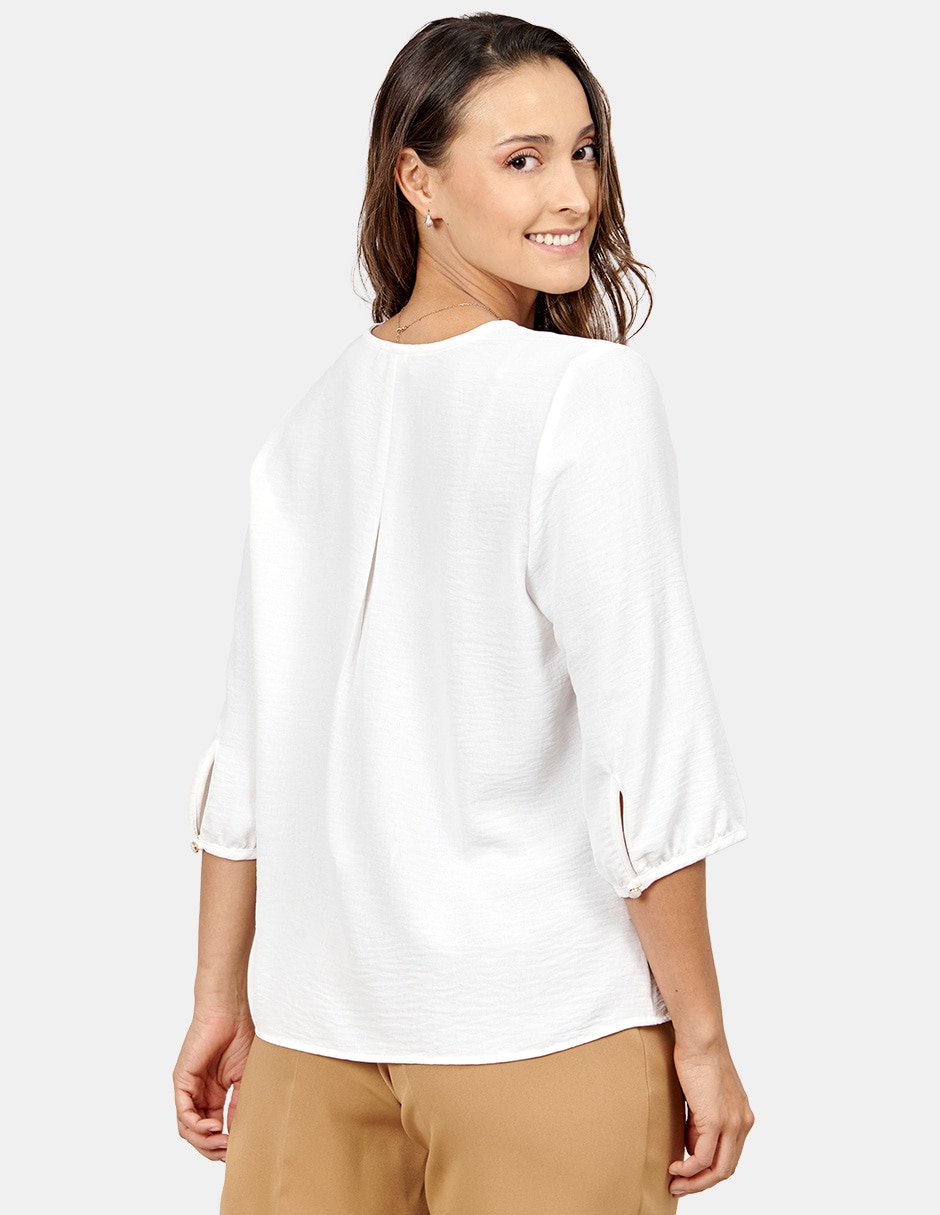 Blusa manga 3/4 para mujer