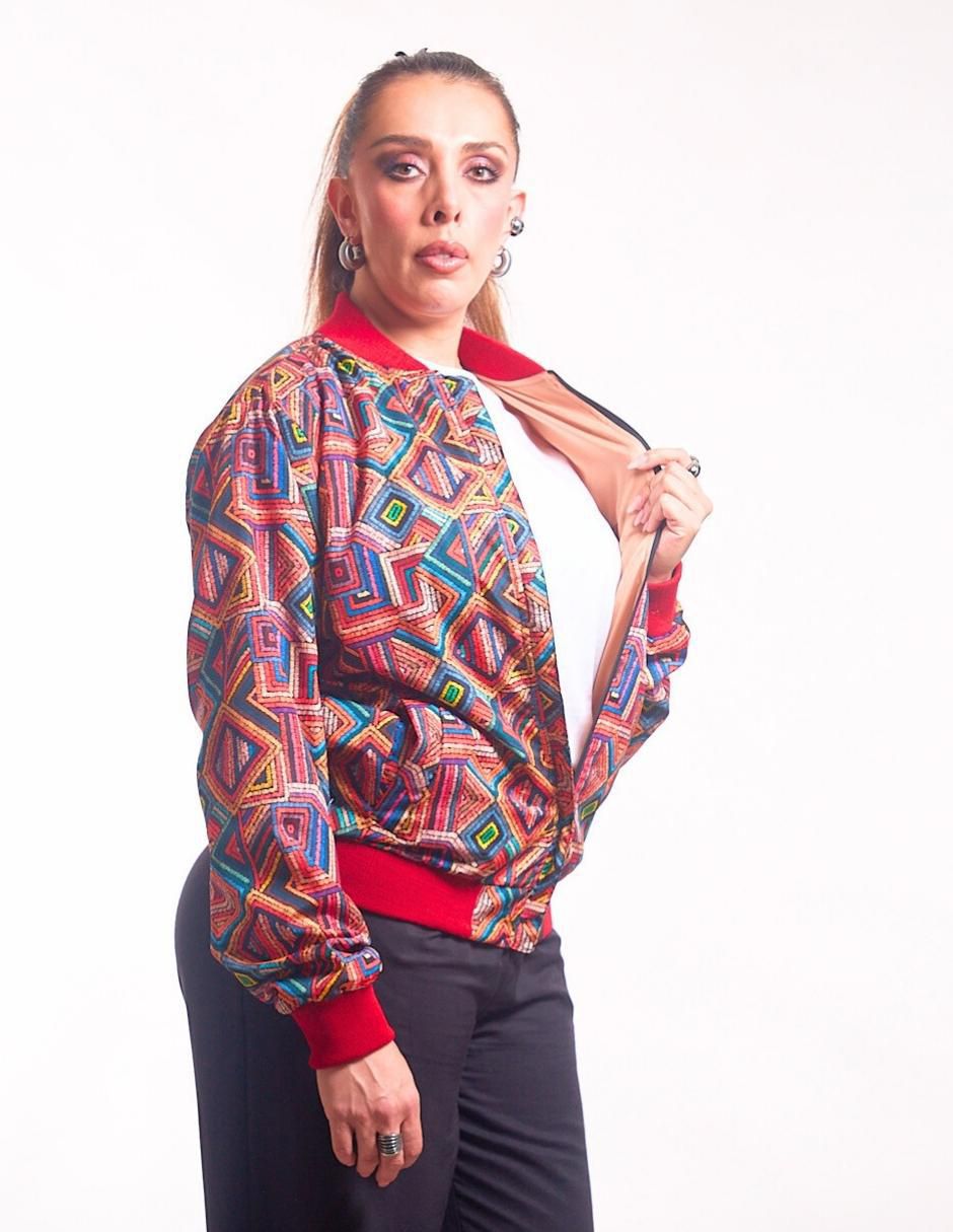 Chamarra bomber impermeable para mujer