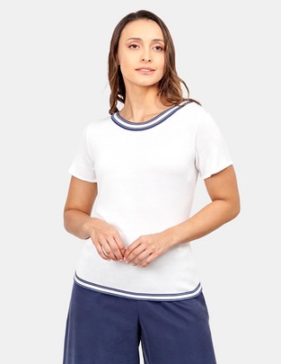 Blusa manga corta para mujer