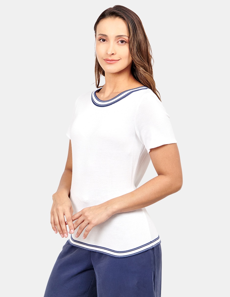 Blusa manga corta para mujer