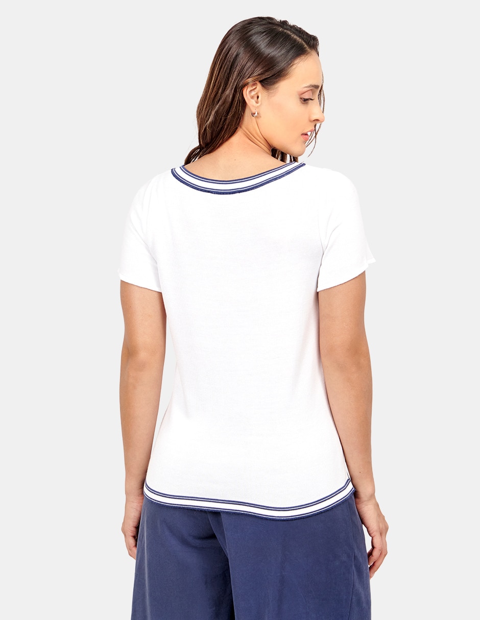 Blusa manga corta para mujer