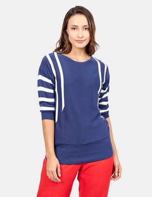 Blusa túnica manga 3/4 para mujer