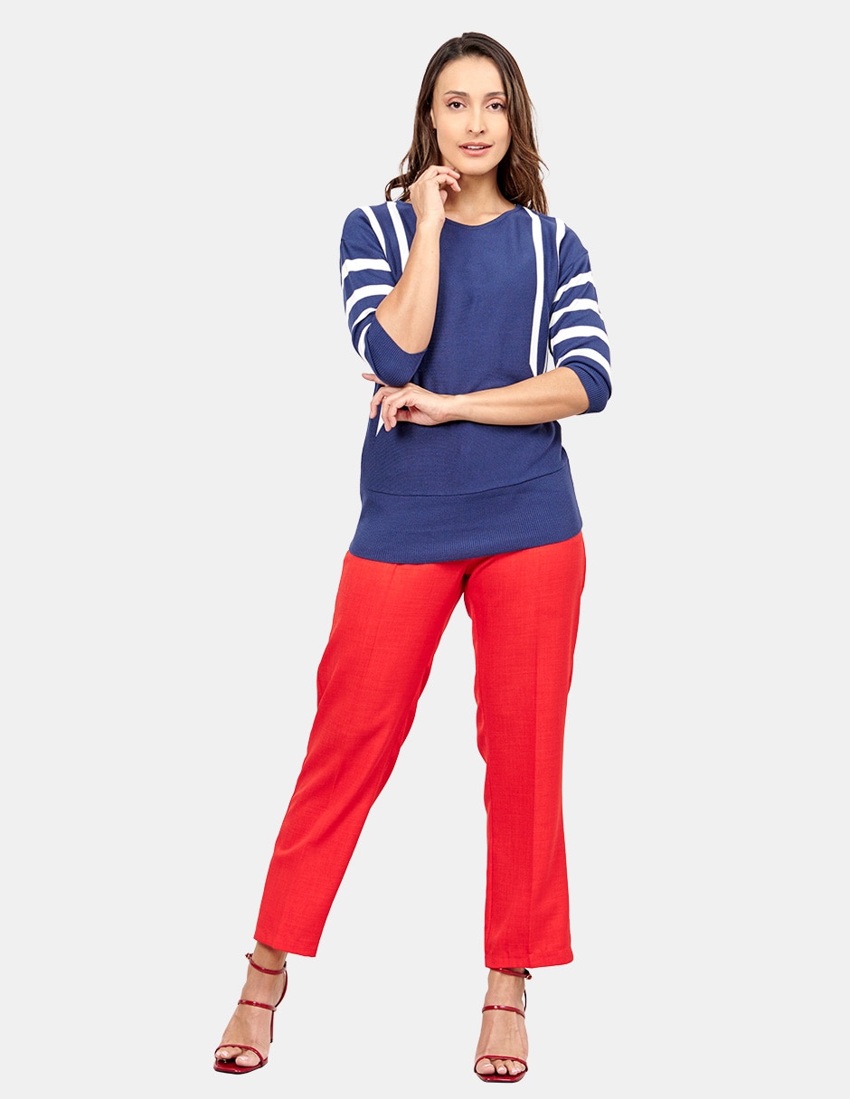 Blusa túnica manga 3/4 para mujer