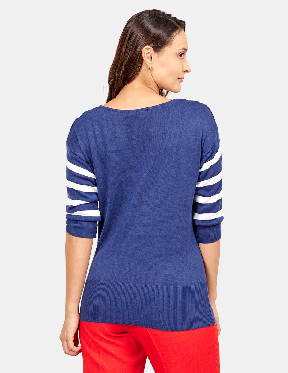Blusa túnica manga 3/4 para mujer