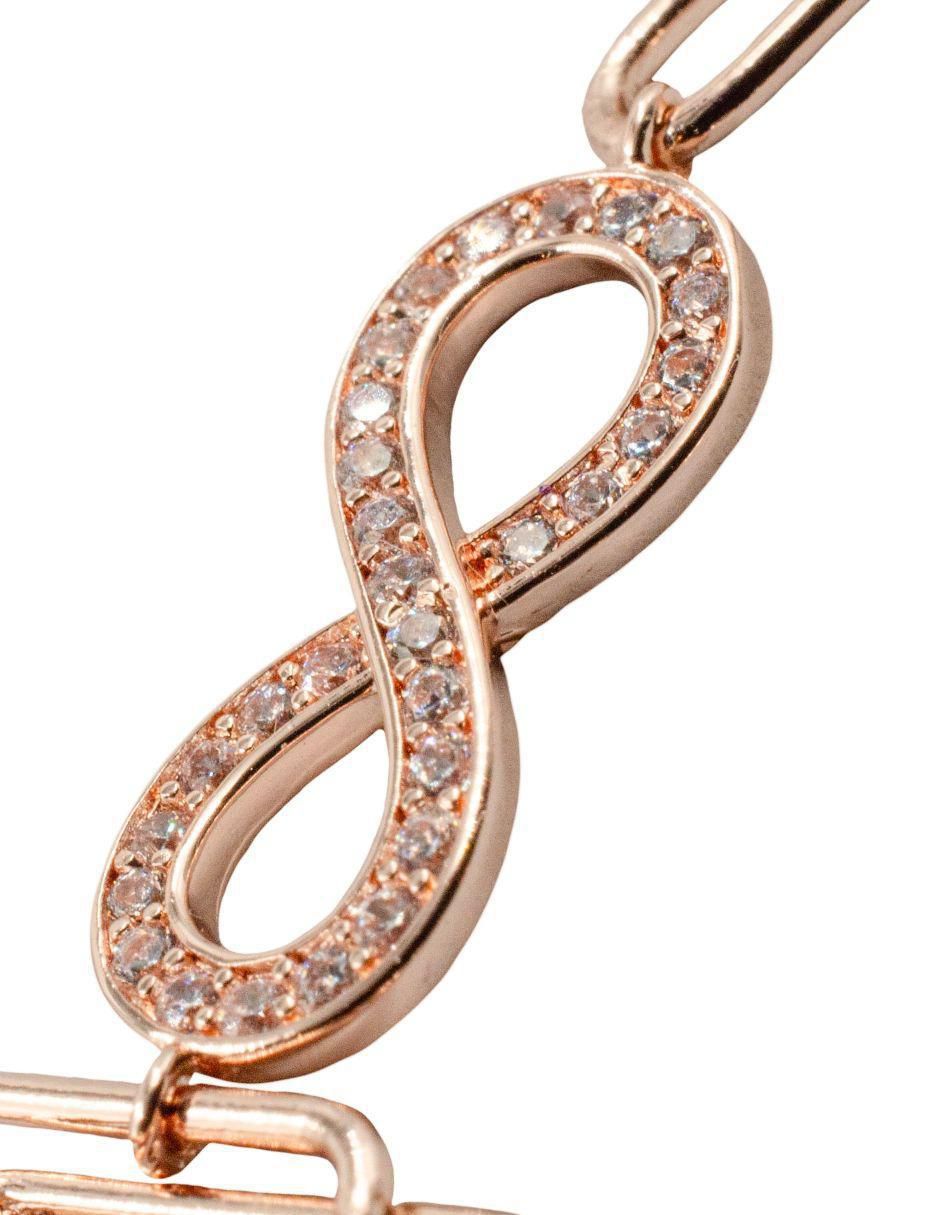 Pulsera con zirconia Infini acabado baño de oro rosa 18 K 2