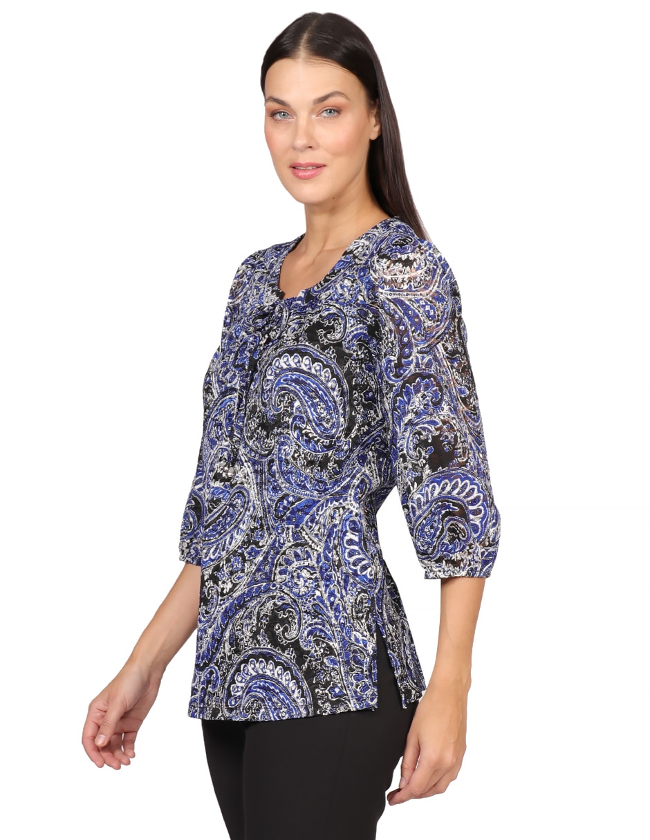 Blusa manga 3/4 para mujer