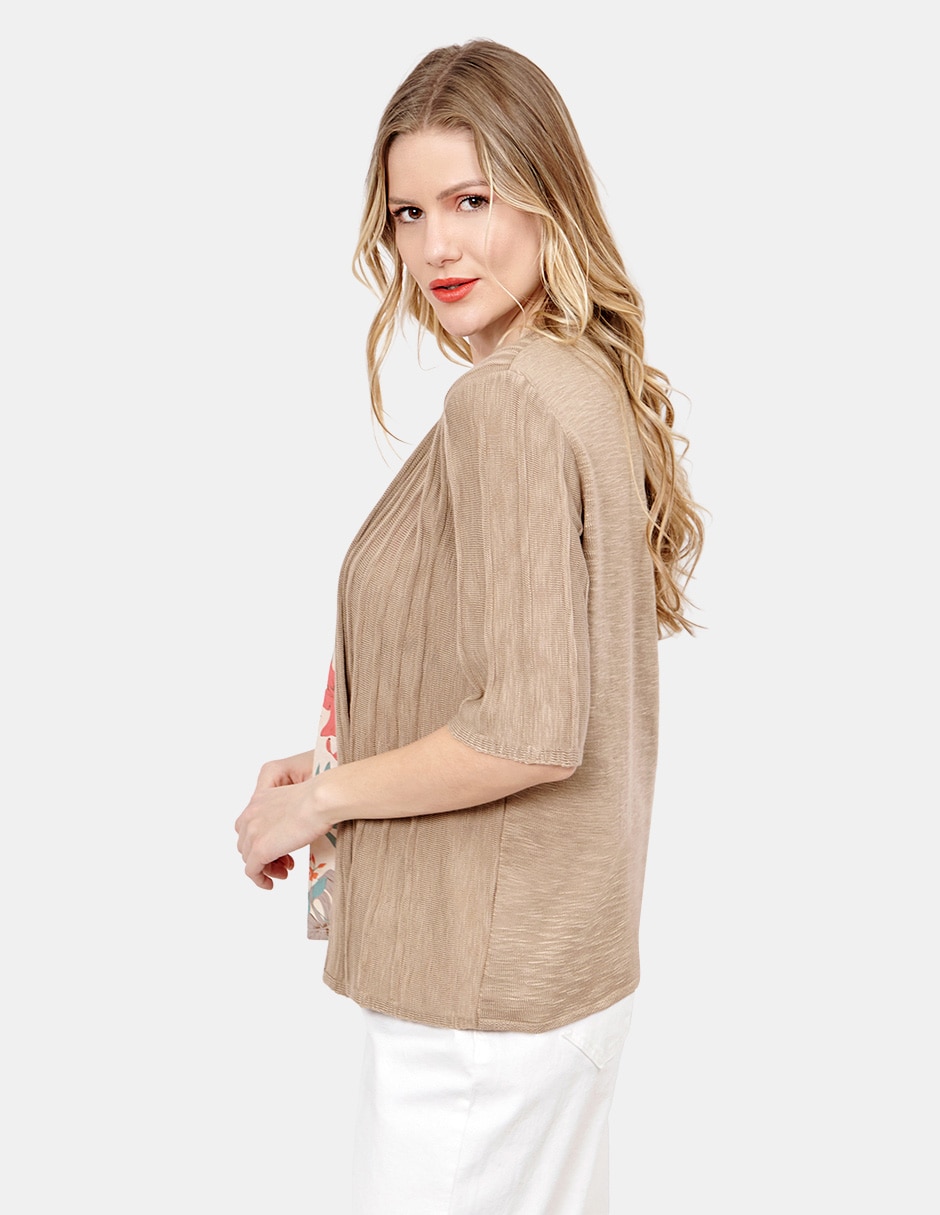 Blusa manga 3/4 para mujer