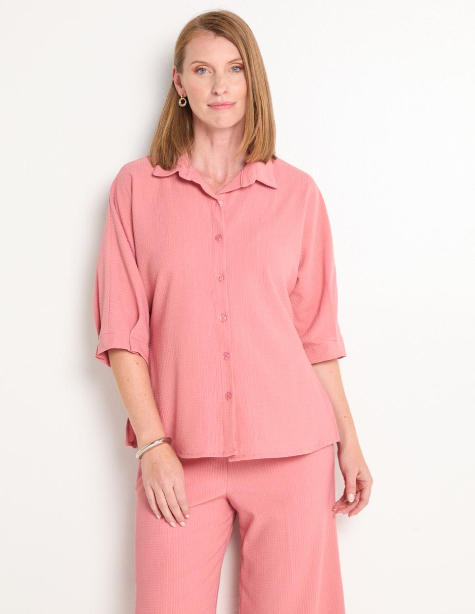 Blusa manga al codo para mujer