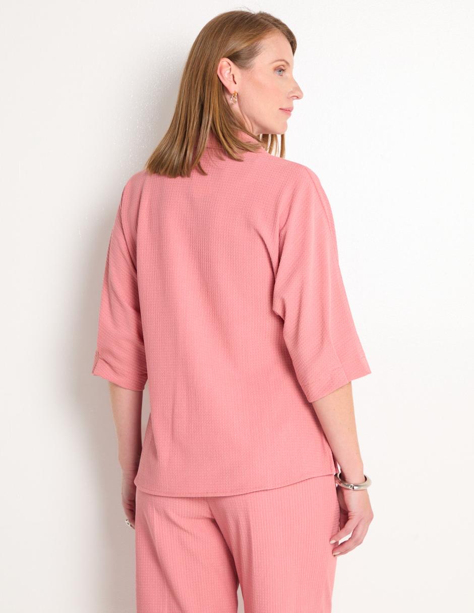 Blusa manga al codo para mujer