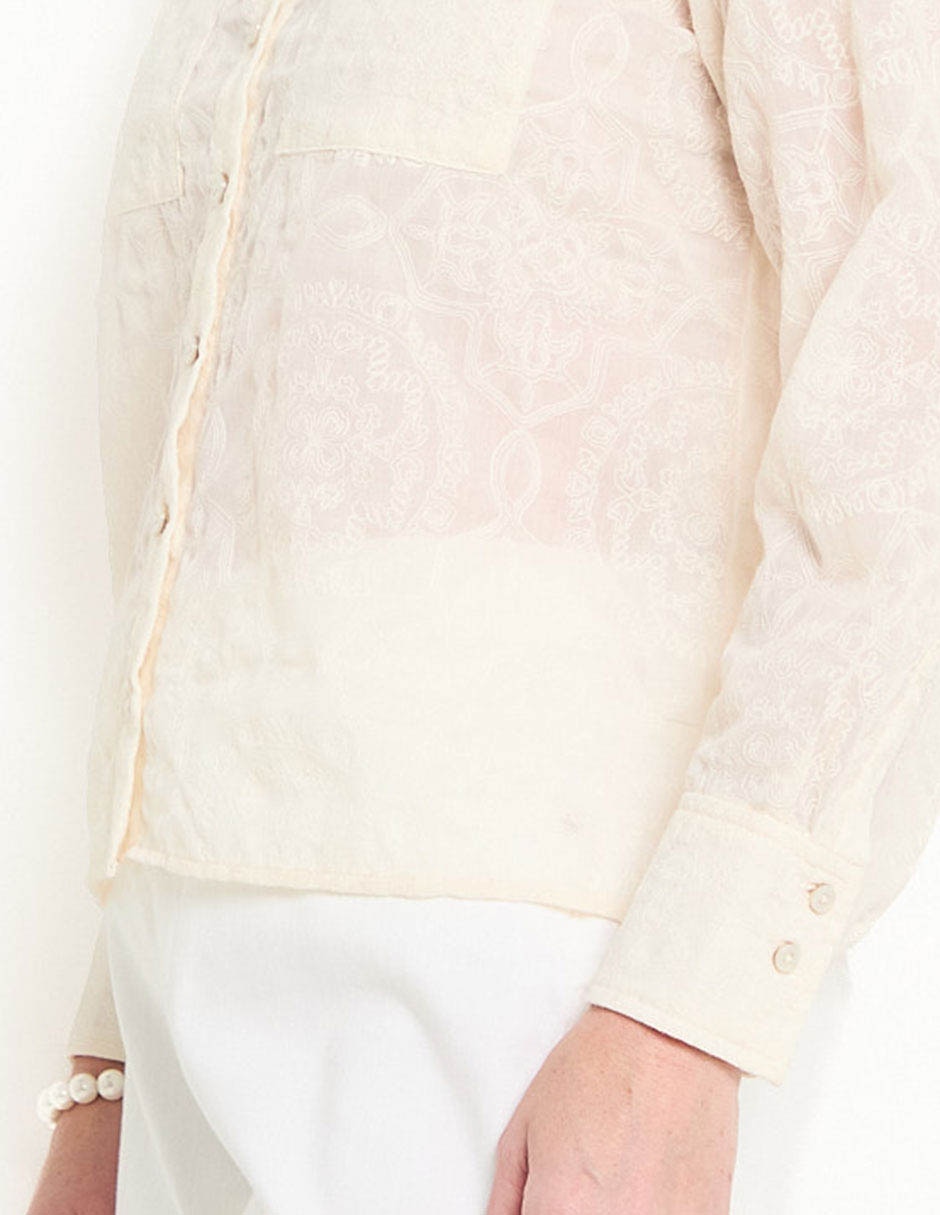 Blusa camisera manga larga para mujer 9