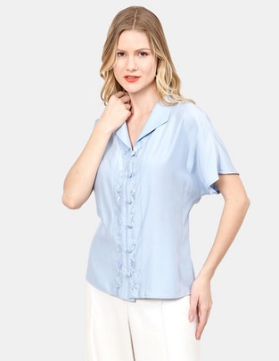 Blusa manga corta para mujer