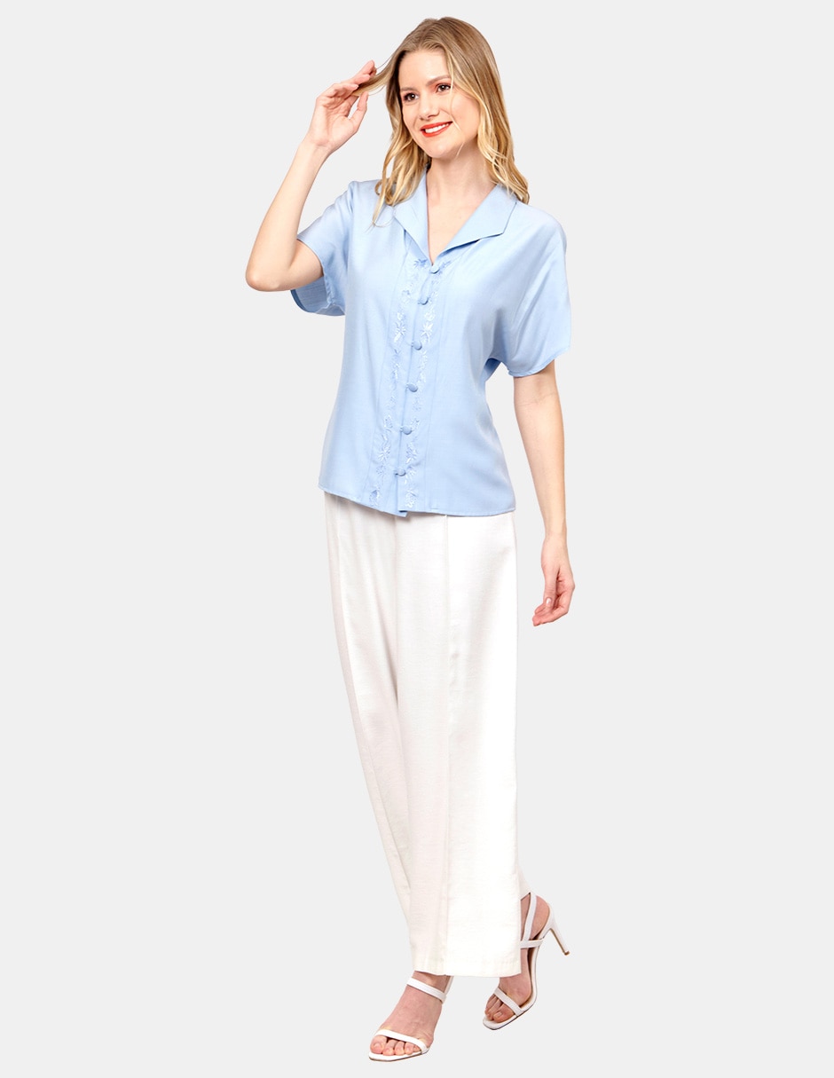 Blusa manga corta para mujer