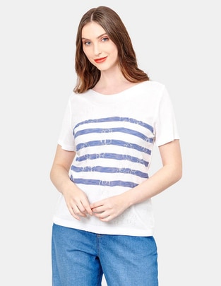 Blusa manga corta para mujer