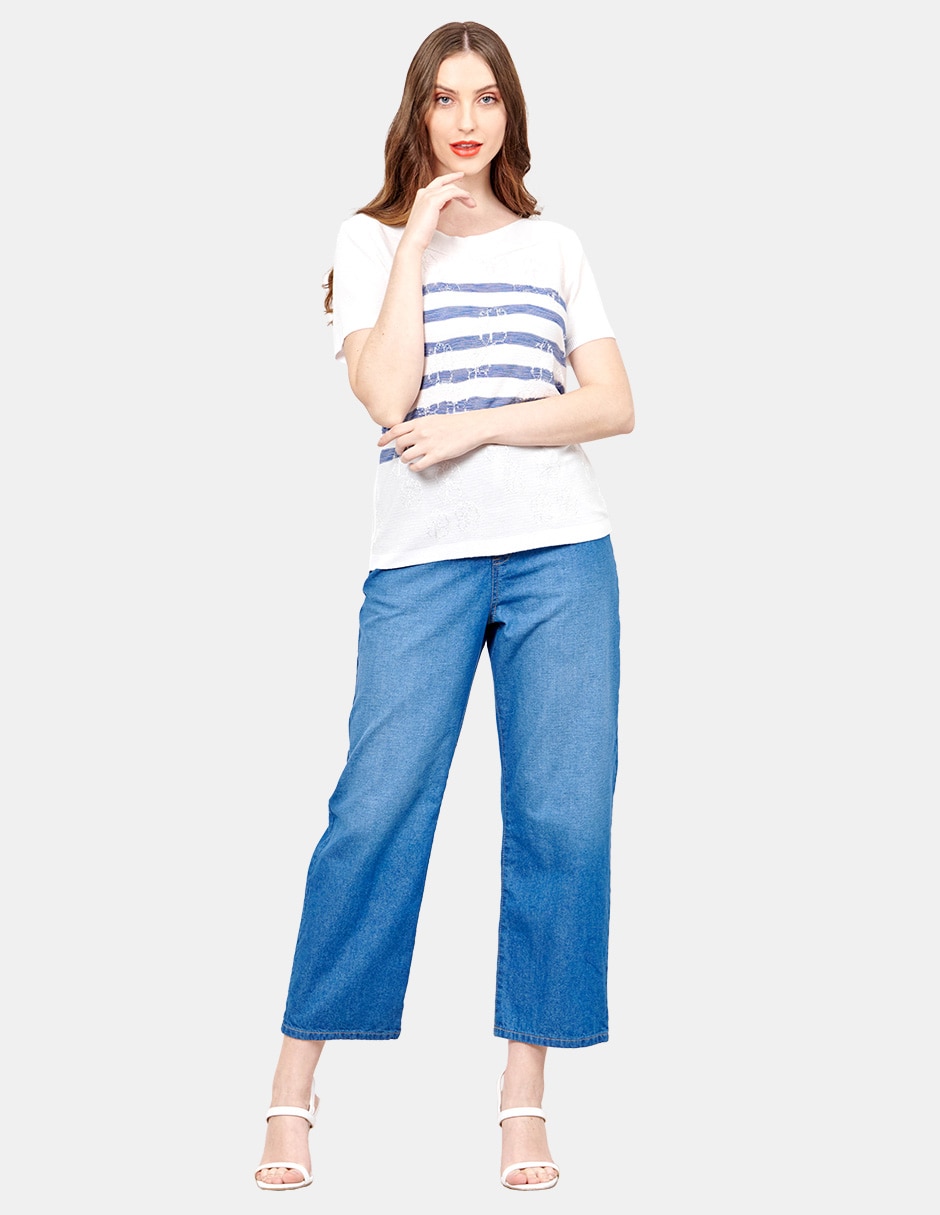 Blusa manga corta para mujer